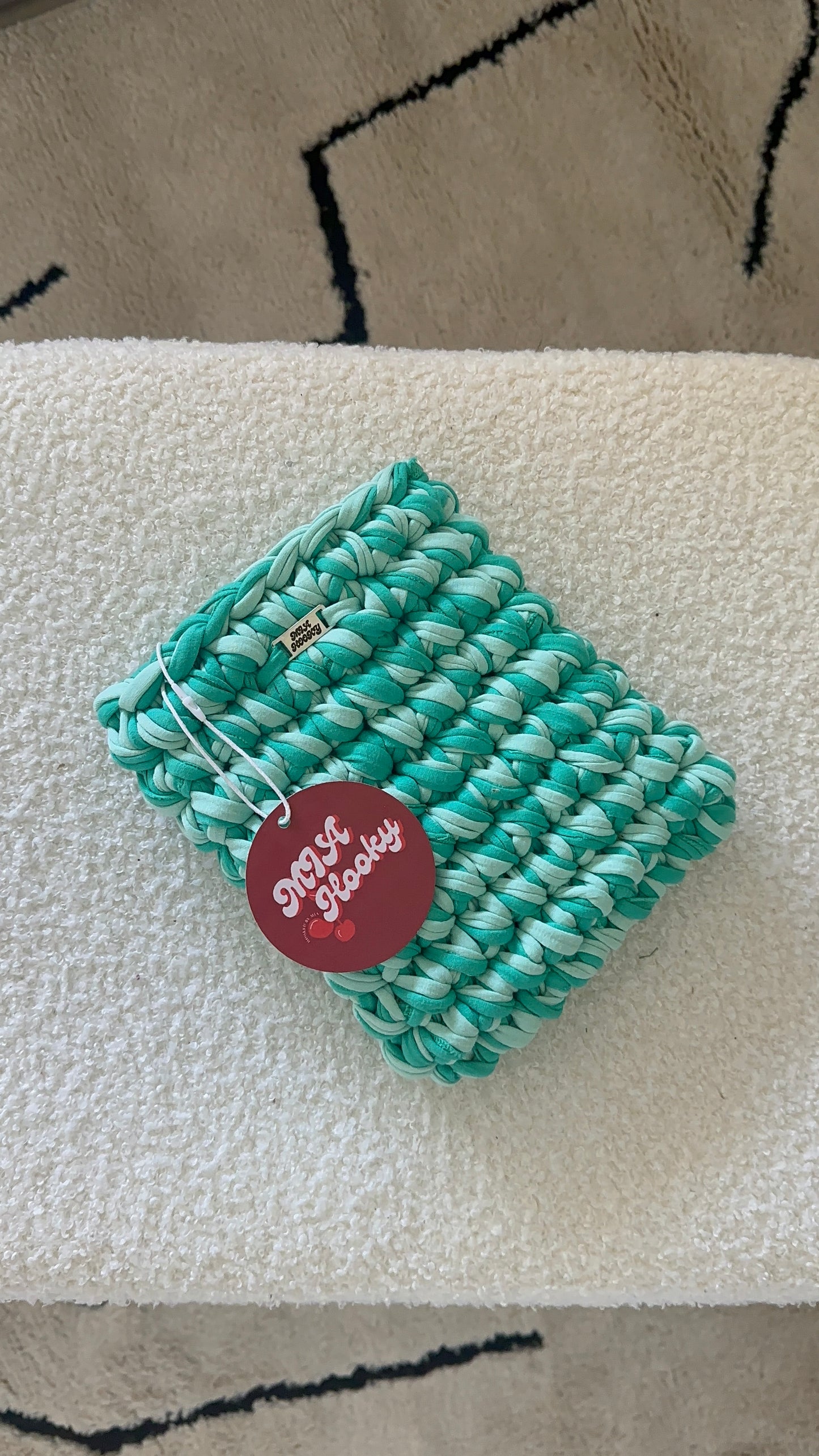 Pochette de livre/liseuse - menthe, turquoise