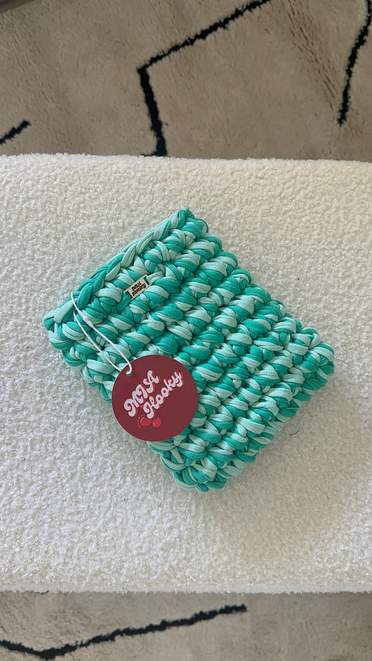 Pochette de livre/liseuse - menthe, turquoise